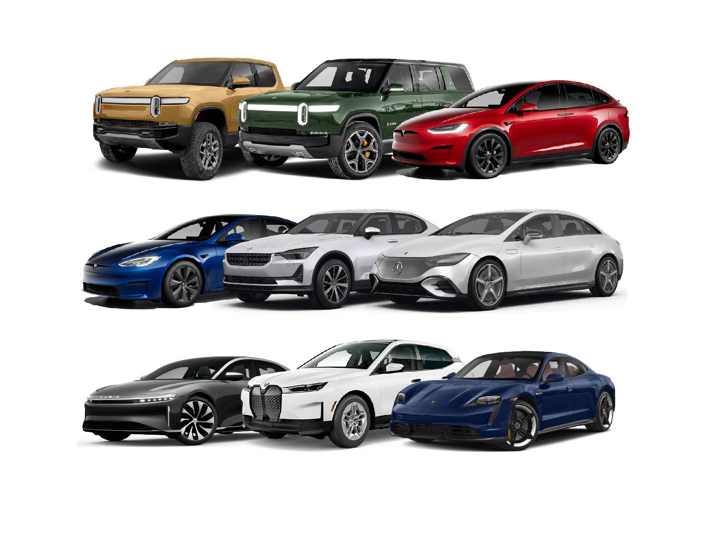 A selection of vehicles offered for the 8th Annual Raffle Grand Prize.