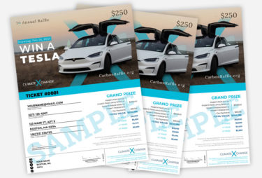 Sample tickets from the 7th Annual Tesla Raffle